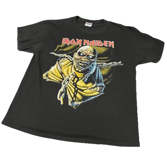 Iron Maiden Vintage Y2K Piece of Mind - Eddie In Chains T-Shirt  XL - Picture 1 of 12